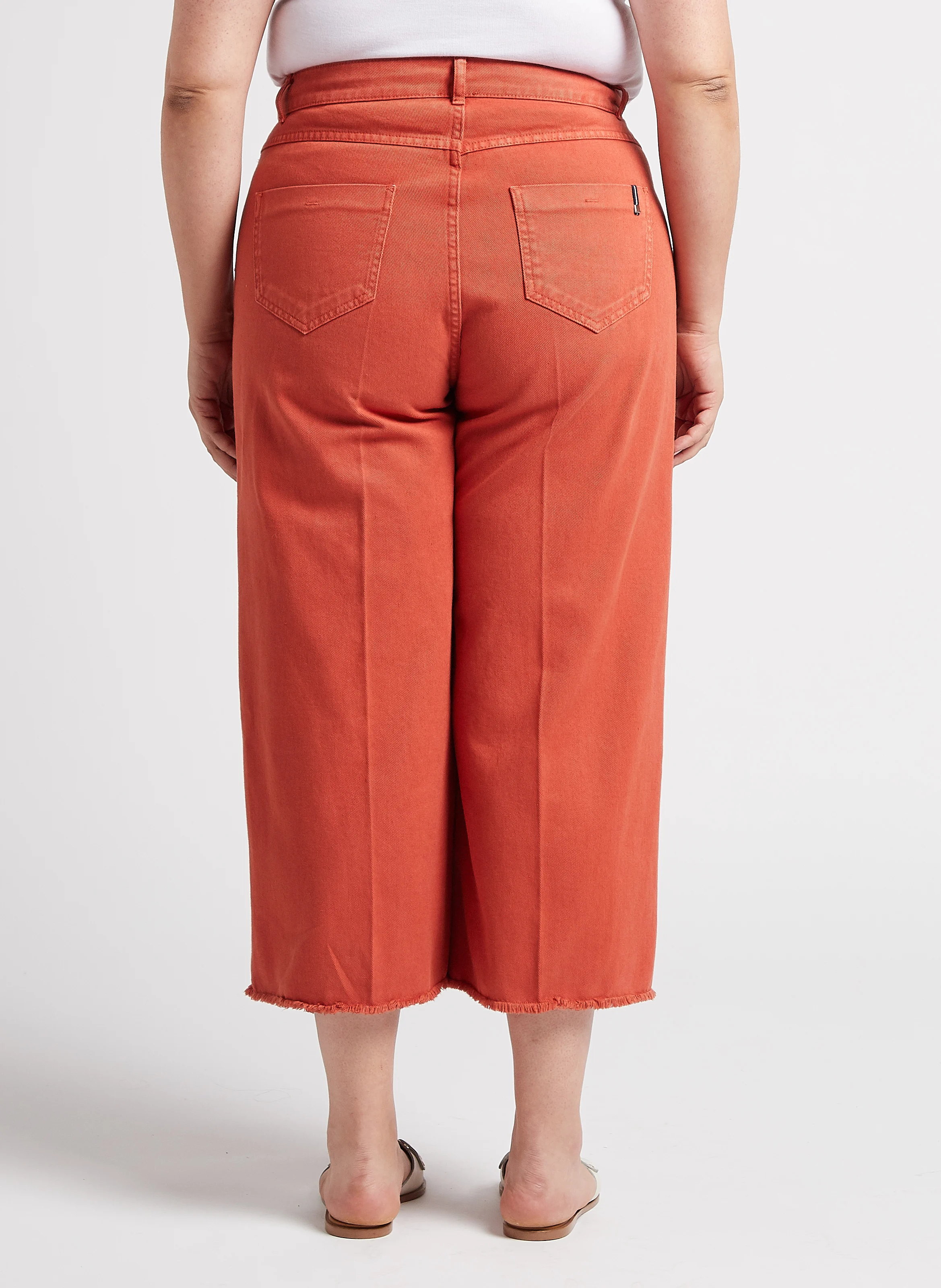 RAGGIO - Jean cropped en coton| Orange