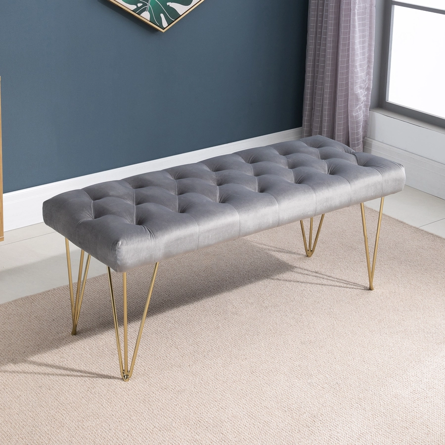 HOMCOM Sitzbank im eleganten Design grau