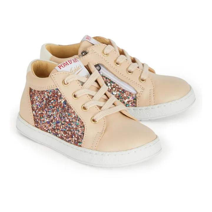 Pom d'Api Baskets Mousse Zip Top x Smallable | Beige