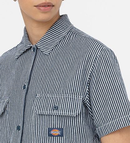 Dickies Skjorte - Hickory pr Hickory - Blå/Hvid Stribet