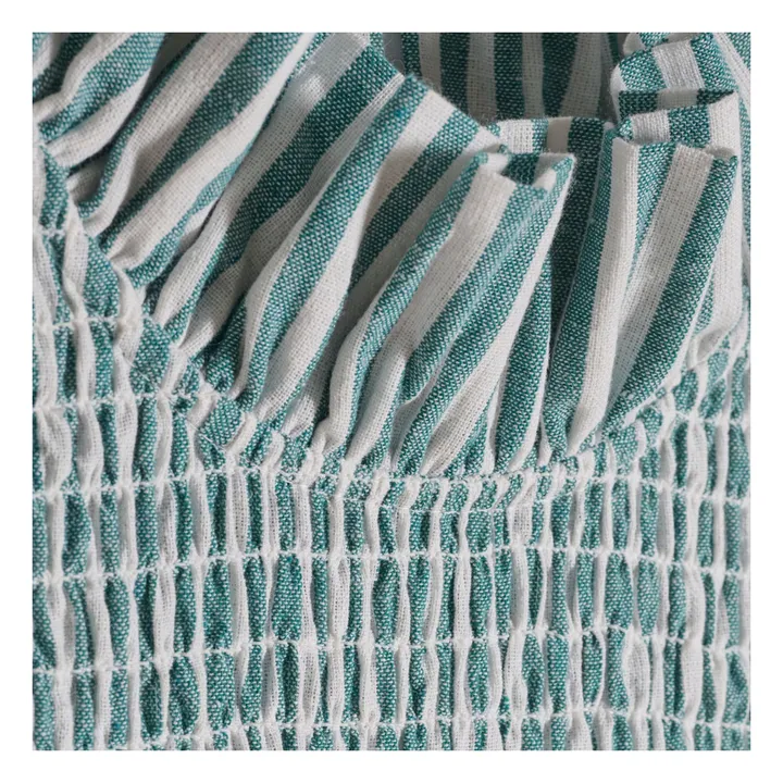 Maria de la Orden Blouse Manches Courtes Aleria Rayures | Vert