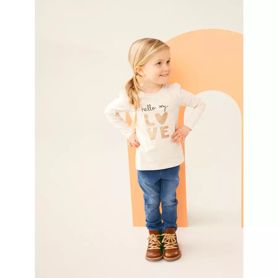 name it Langarmshirt Nmfbridget Peyote Melange