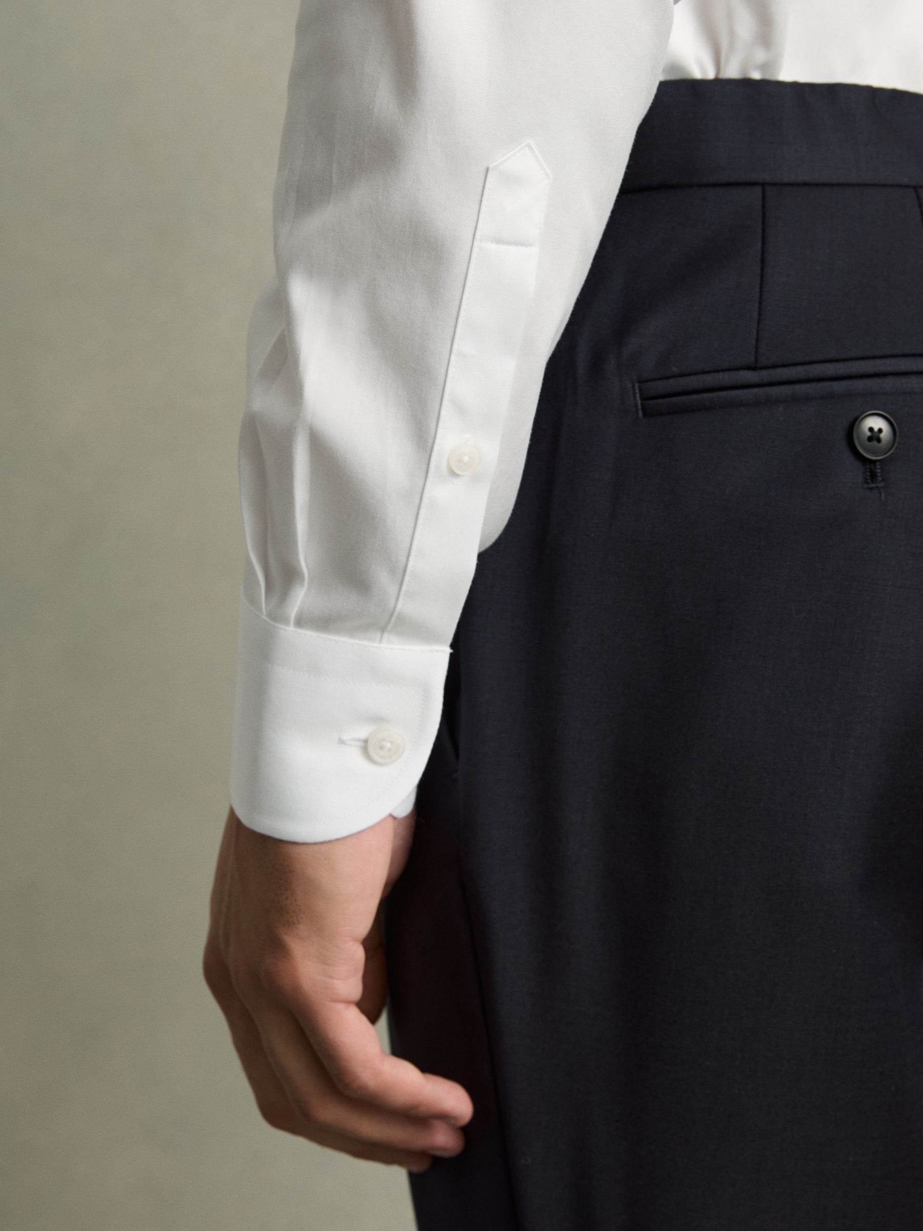 Wit - Reiss Caldwell Regular-Fit Cotton Pin-Collar Shirt