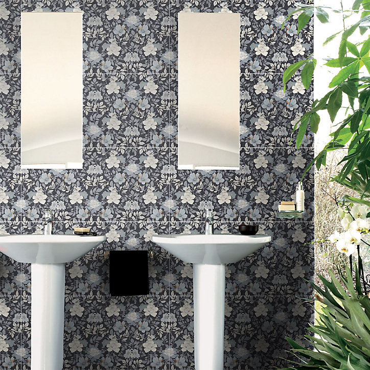 Carrelage sol et mur multicolore Floral 60 x 120 cm