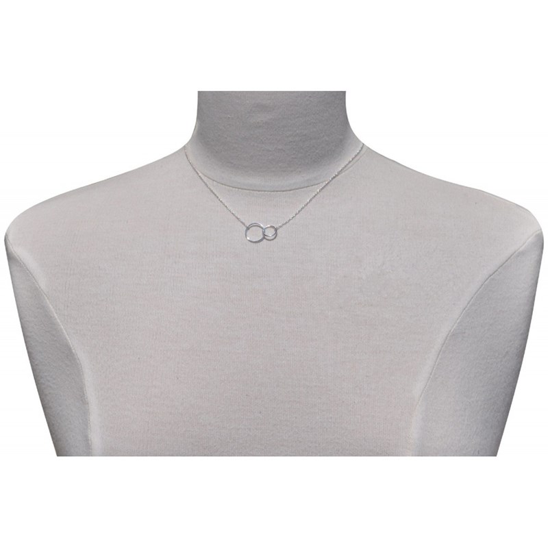 Collier Argent Deux Cercles - Petit Modèle
