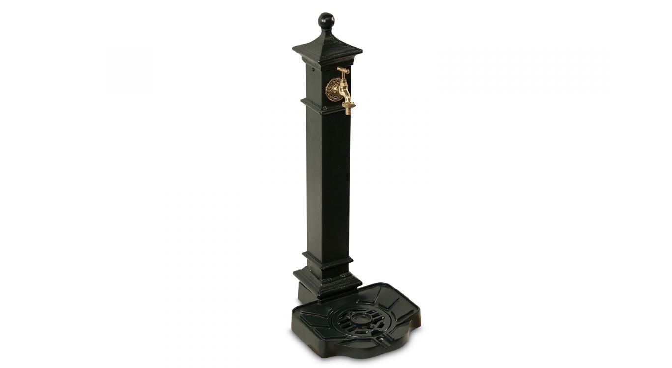 Fontaine de jardin aluminium-métal vert 29x33.5x77cm