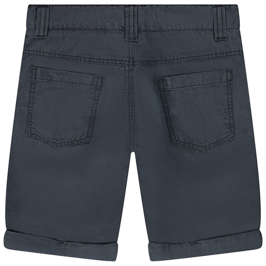 Bermuda en toile uni avec poches pour garçon - Gris foncé