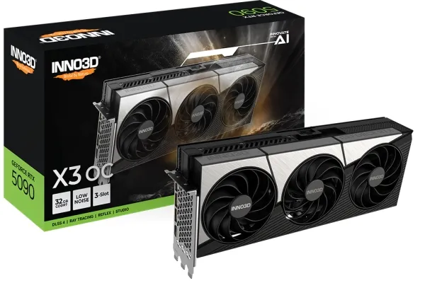 Inno3D GeForce RTX 5090 X3 OC - Grafikkort - GeForce RTX 5090 - 32 GB GDDR7 - PCI Express 5.0 - HDMI, 3 x DisplayPort