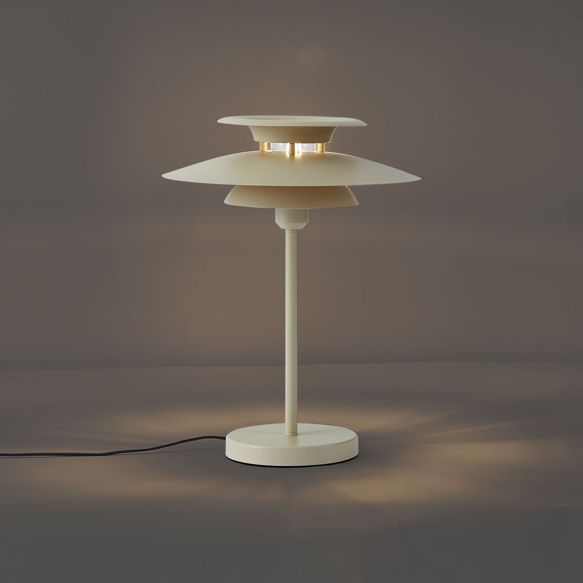 Retro tafellamp beige staal 45cm - Pauly