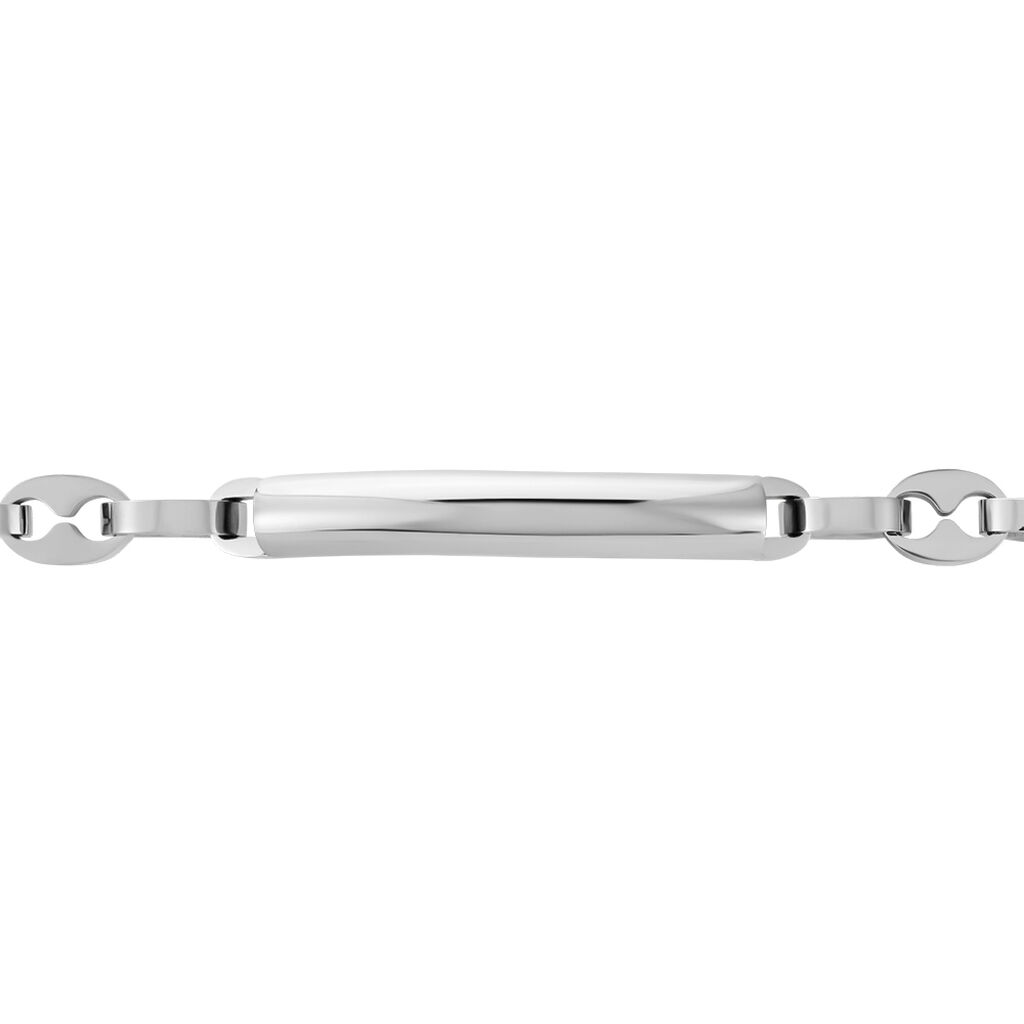 Bracelet Identitée Zion Acier Blanc