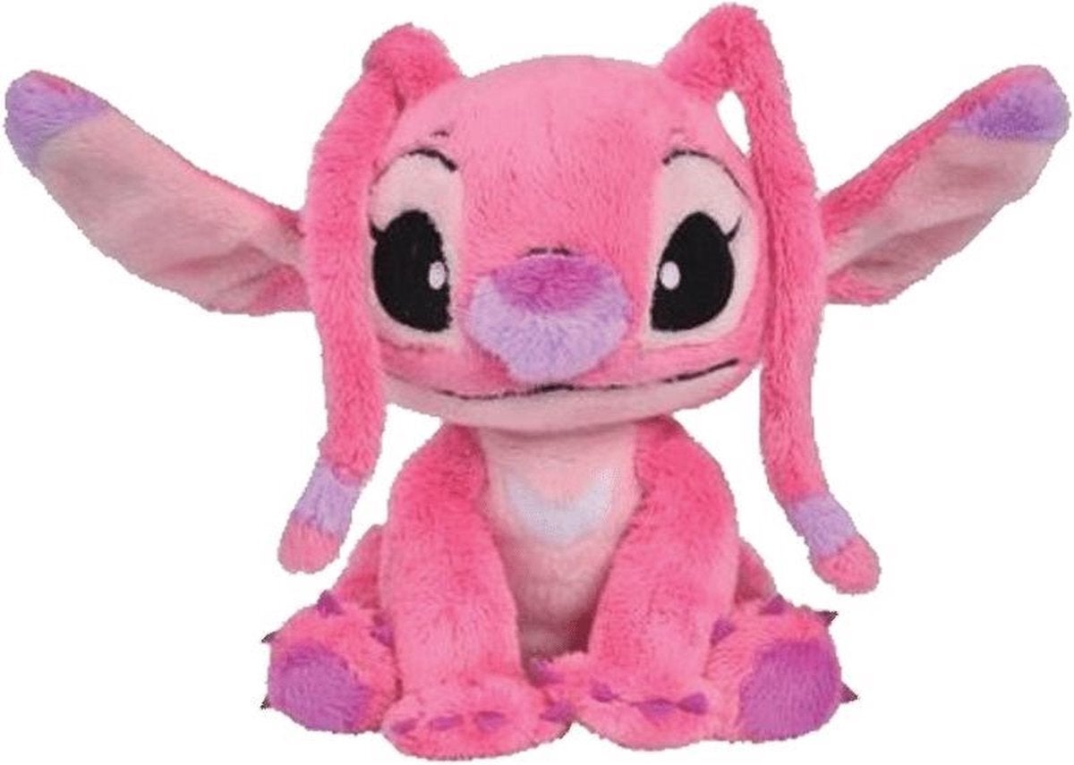 Disney knuffel Lilo & Stitch angel roze 10 x 9 x 20 cm