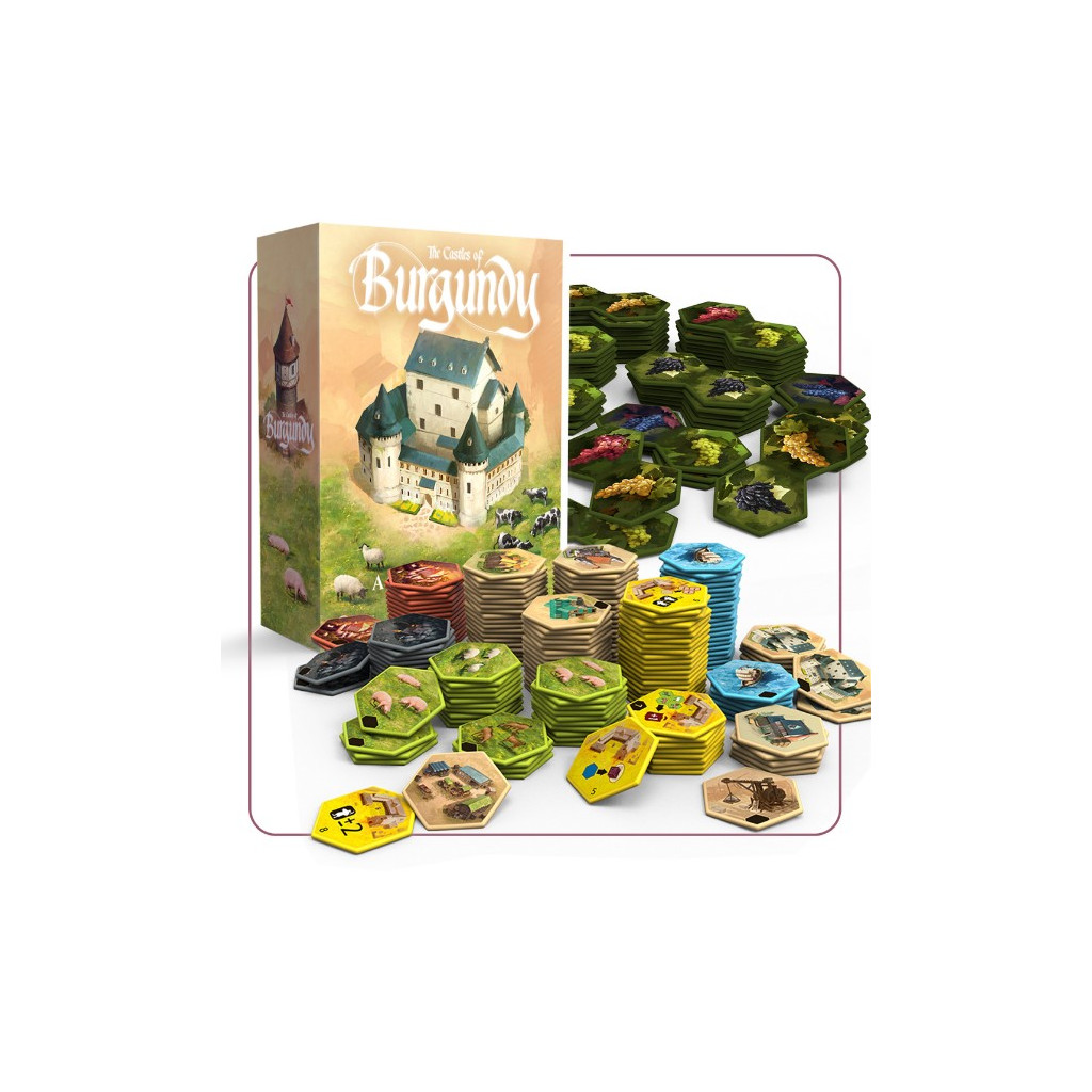 Castles of Burgundy - Hex Tiles Pack (Acrylic)