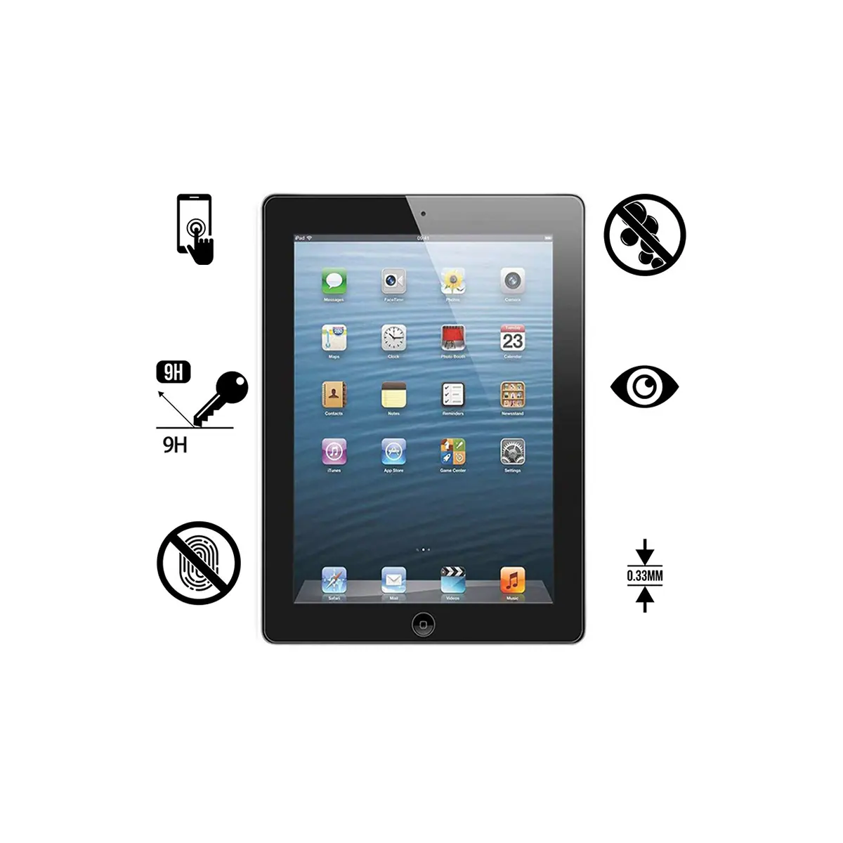 Krystallklart herdet glass skjermbeskytter for iPad (2-pack) iPad 10 10,9 tommer