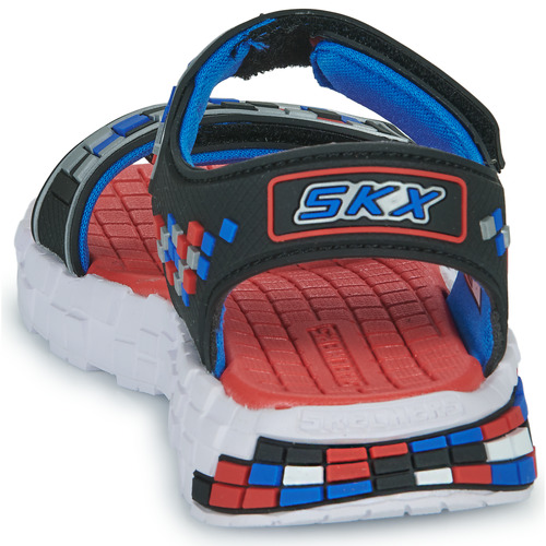 Skechers - CUBOSANDAL - Noir / Bleu / Rouge