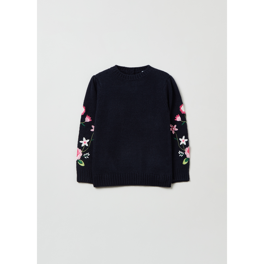 OVS Strickpullover floral blau