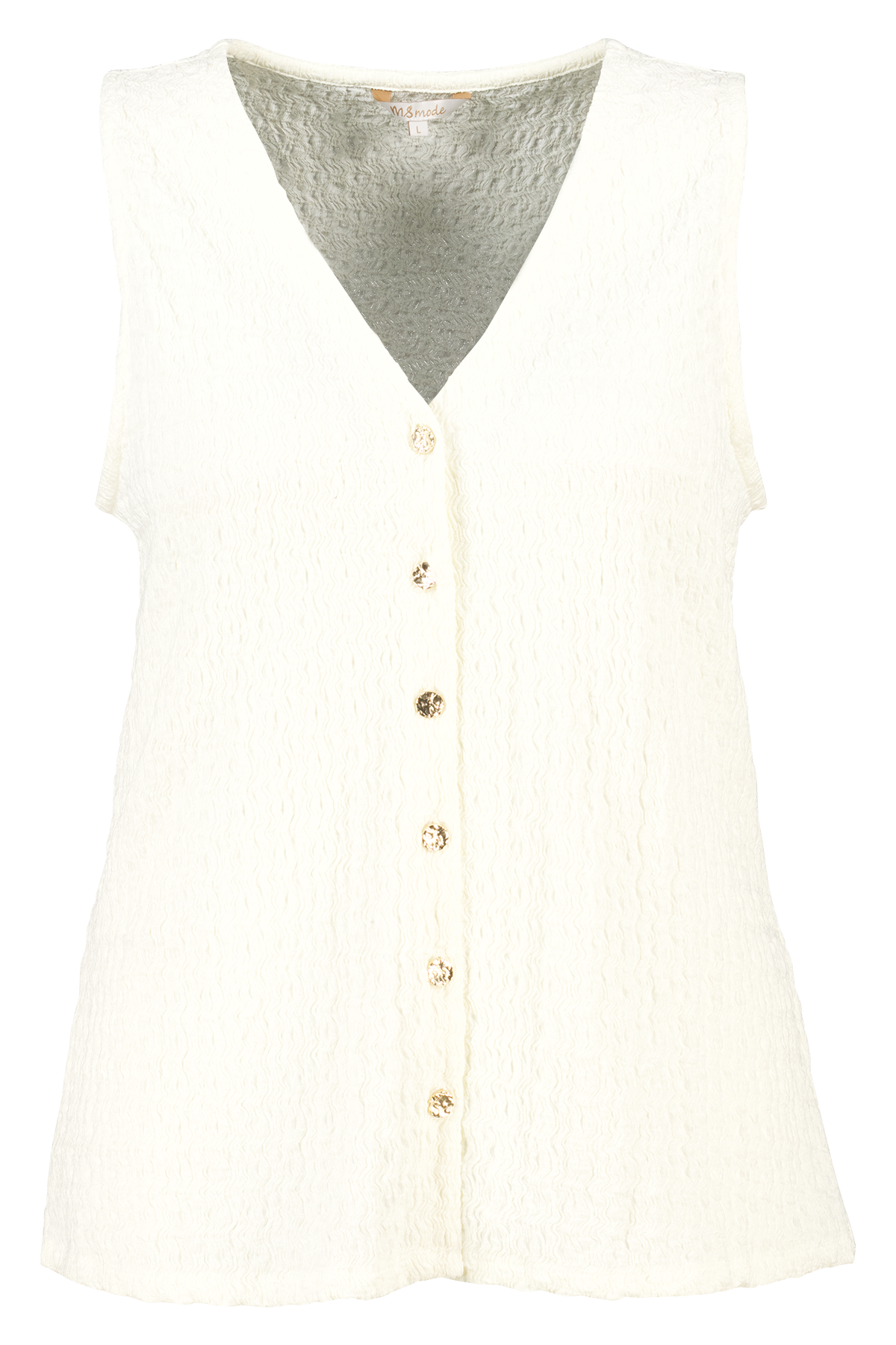 Gilet met stretch Cream