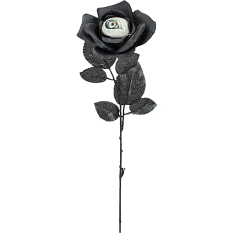 Halloween kunstig rose 42 cm - flere varianter - assorteret