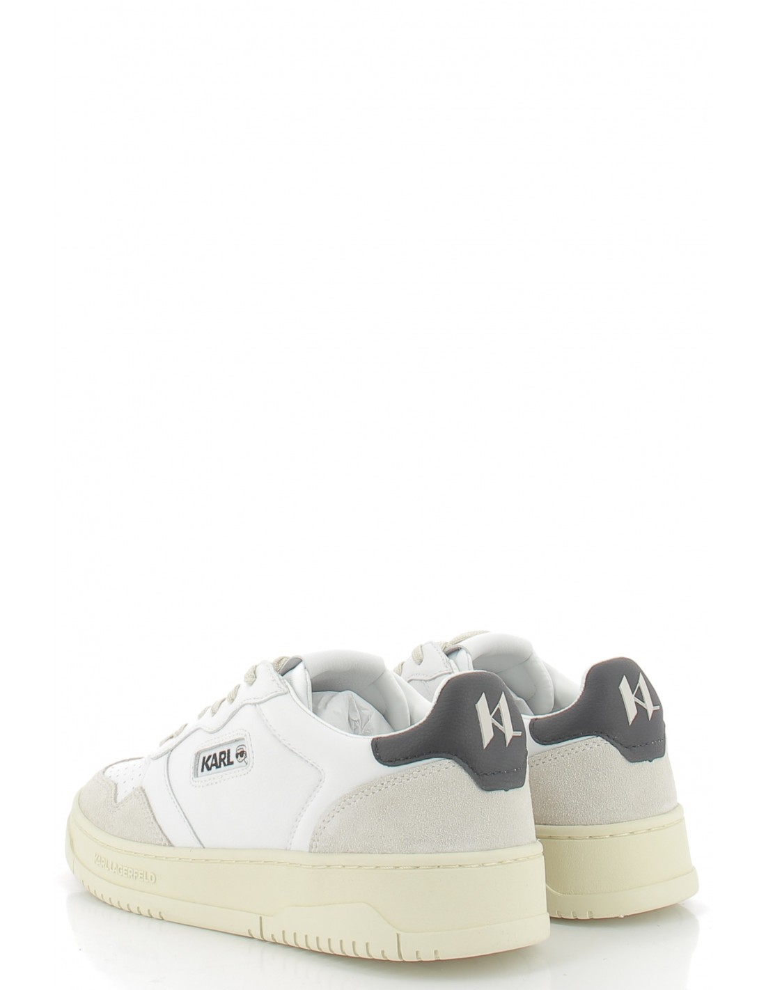 karl lagerfeld baskets de ville homme krew kl kounter lo lace cuir blanc