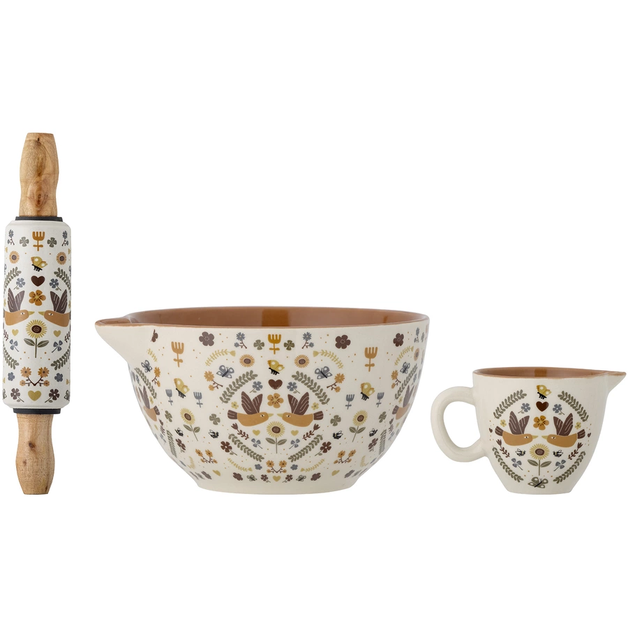 bloomingville Backset Byrn 3er-Set braun