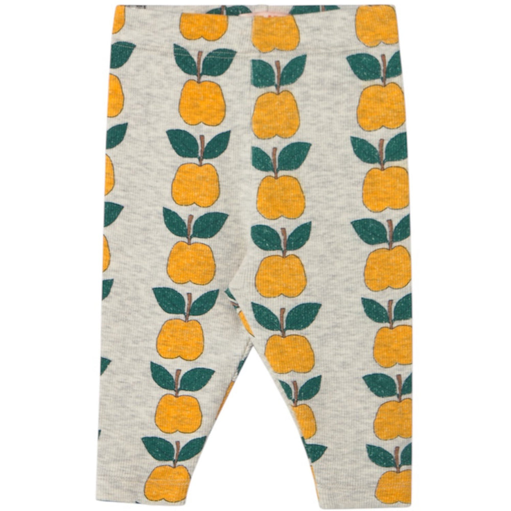 Køb TinyCottons Light Cream Heather Apples Rib Baby Leggings