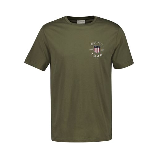 GANT Print T-shirt, Juniper Green, L