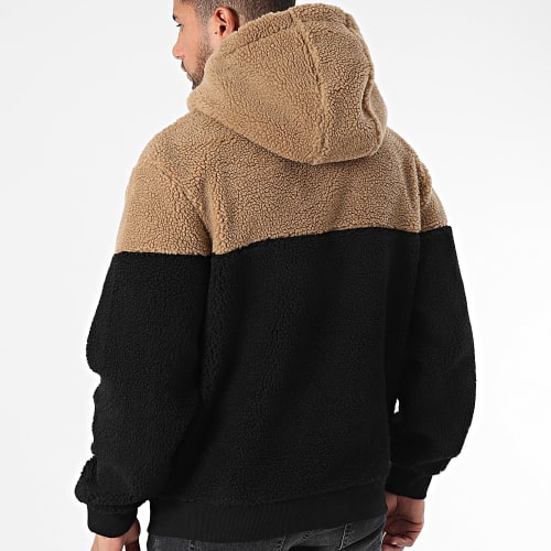 Veste Capuche Polaire 9924 Noir Camel