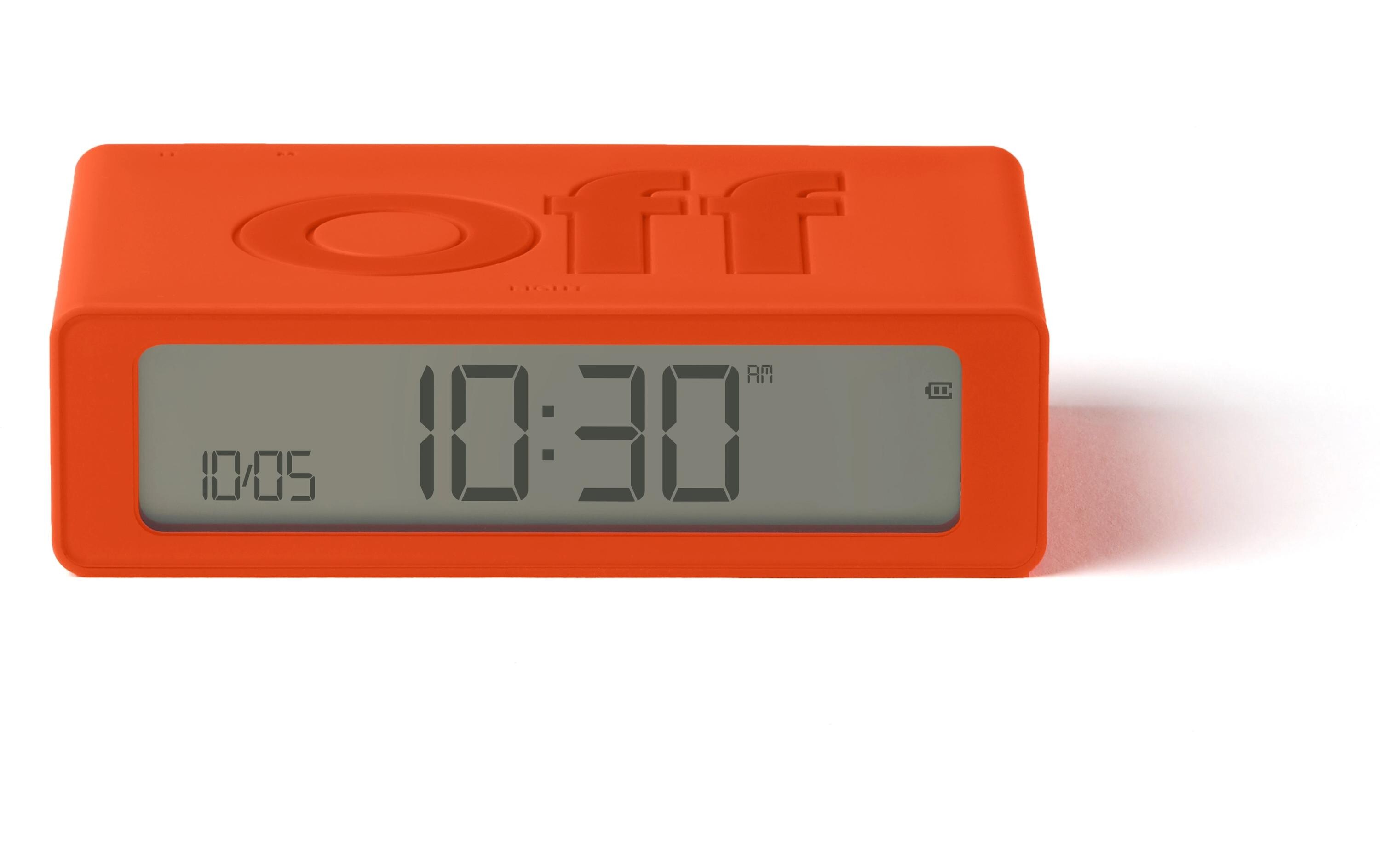 Digitalwecker Flip Mini OrangeMini LCD-Wecker mit Umkehrfunktion (On/Off)