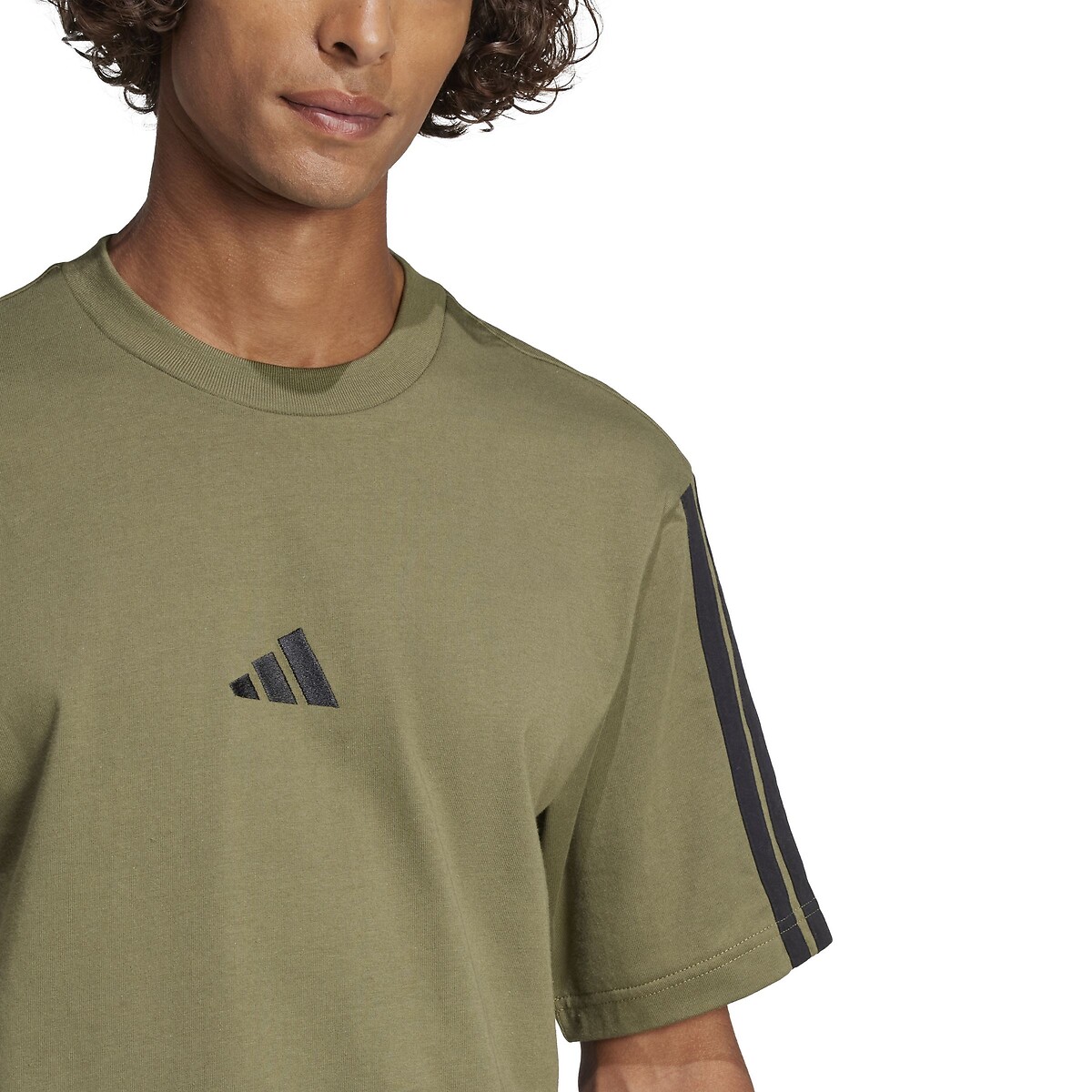 ADIDAS SPORTSWEAR<br>Camiseta essencial de manga curta com 3 listras