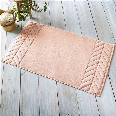 Tapis de bain en coton motif tresse