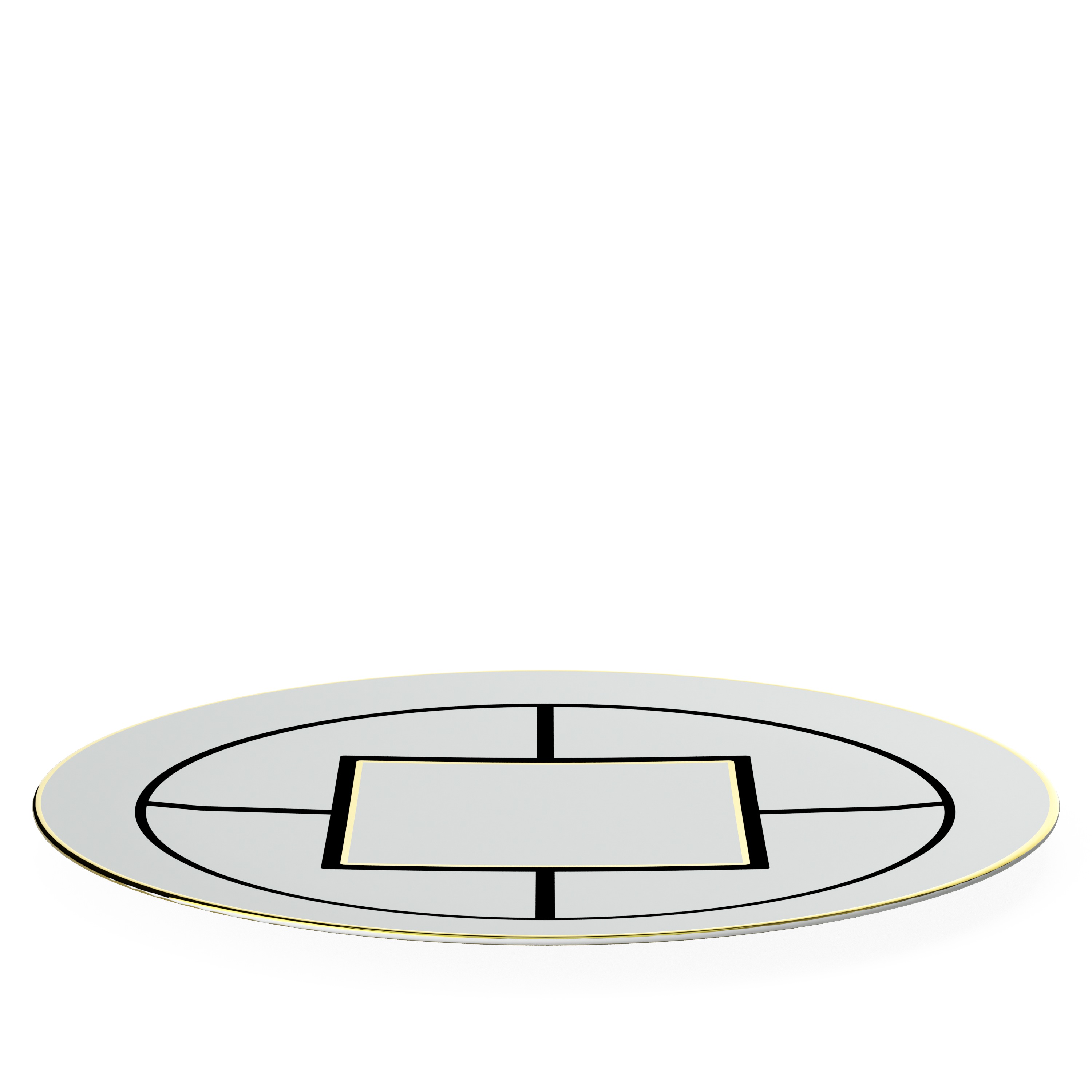 MetroChic Charger plate Multi-colored, 13'', Premium Bone Porcelain