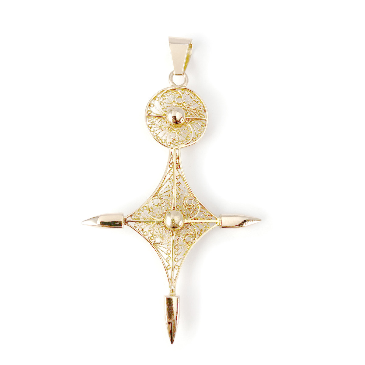 Croix d'occasion or 750 rose
