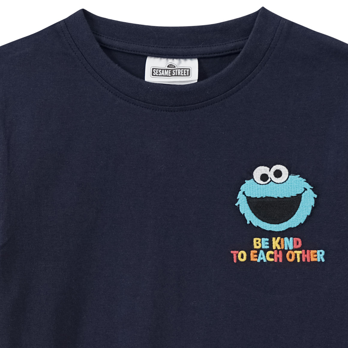 Topolino Sesamstraße T-Shirt mit Stickerei dunkelblau