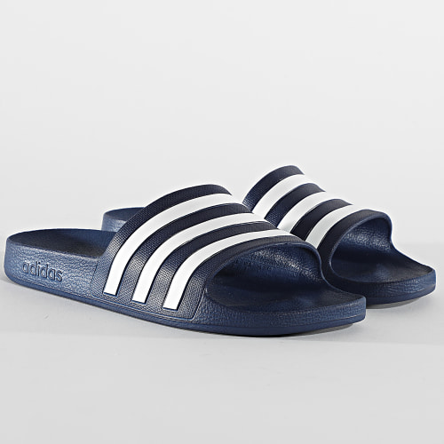 Claquettes Adilette Aqua Dark Blue Cloud White