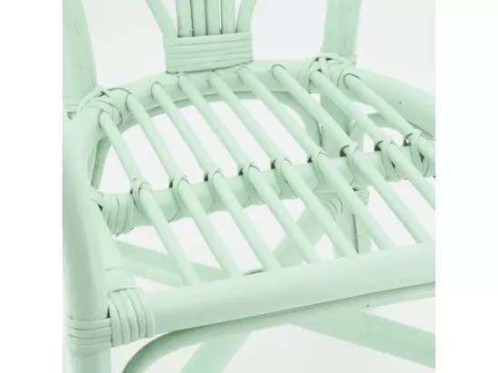 Fauteuil enfant en rotin Joseph Vert