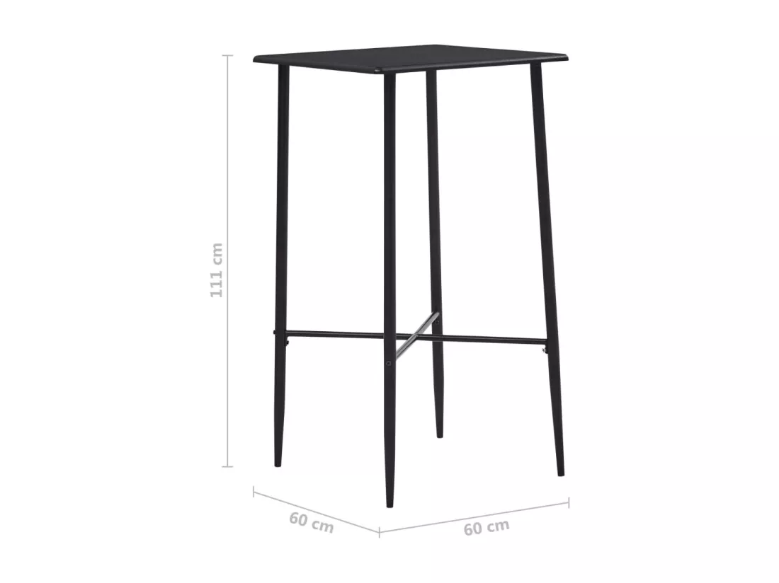 Ensemble de bar 3 pcs Plastique Noir