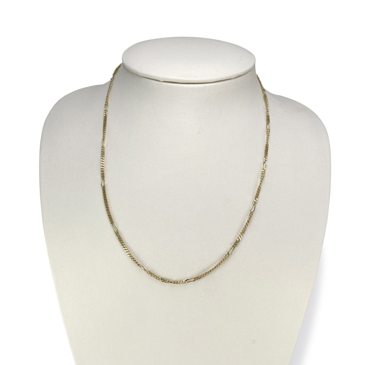 Collier d'occasion or 585 jaune maille gourmette 47 cm
