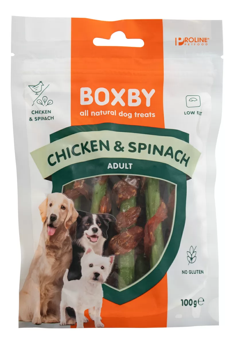 Boxby Kylling & Spinat - 100 g.
