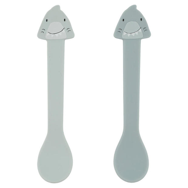 Lot de 2 cuillères silicone Mr. Shark - bleu - TRIXIE