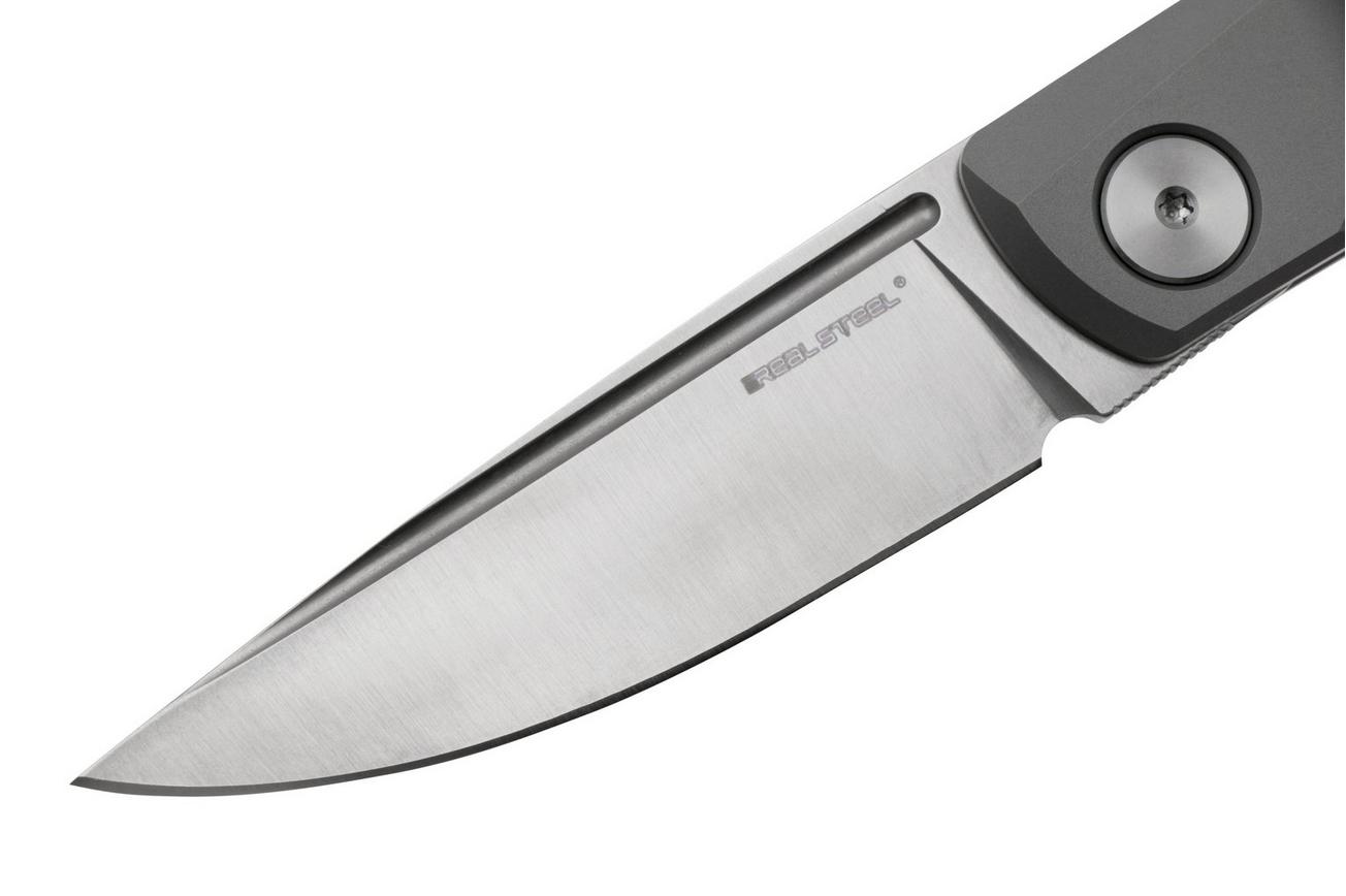 Real Steel Luna Titan 7001ST, Böhler N690, Titanium Slipjoint, zakmes, Poltergeist Design