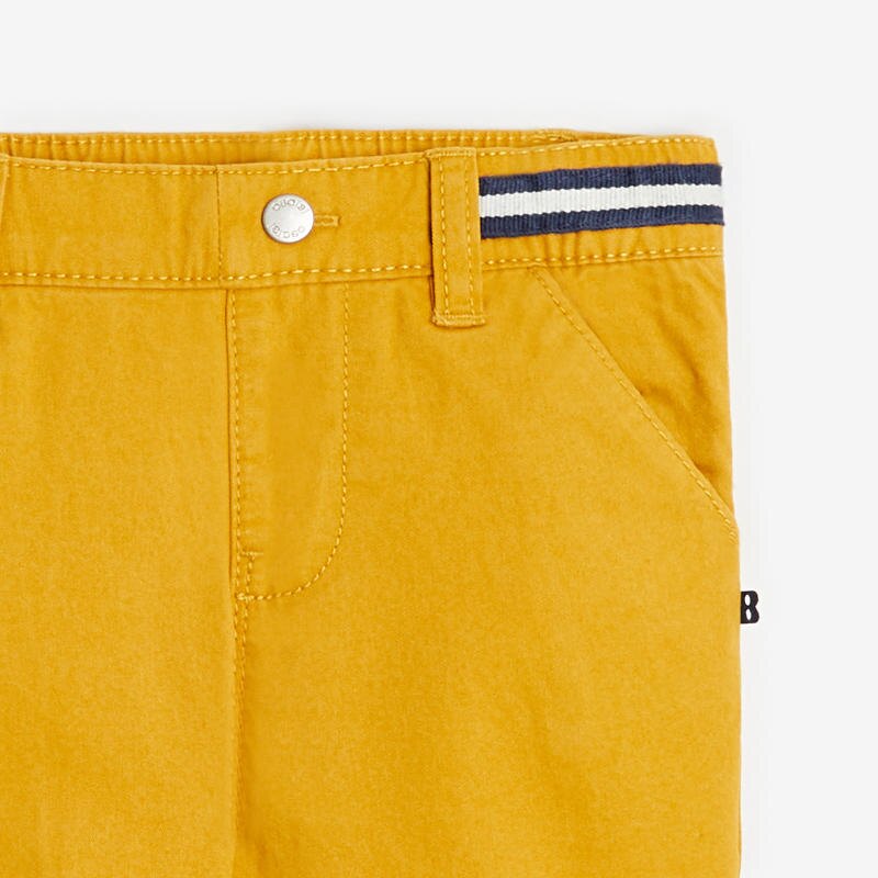 Pantalon coton taille élastiquée jaune bébé garçon Jaune