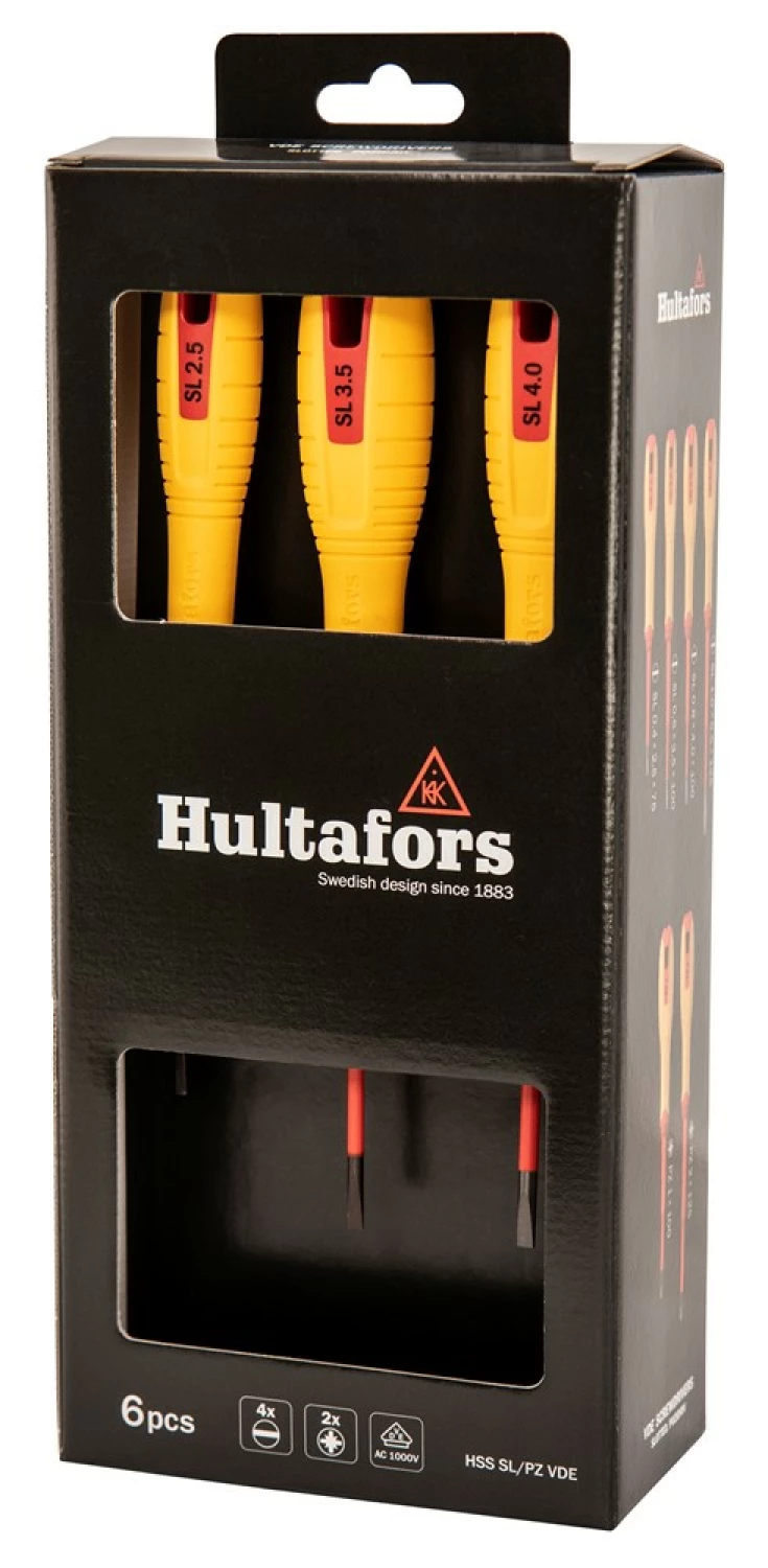 Hultafors HSS SL/PZ VDE Schroevendraaierset PZ & SL - 6 stuks