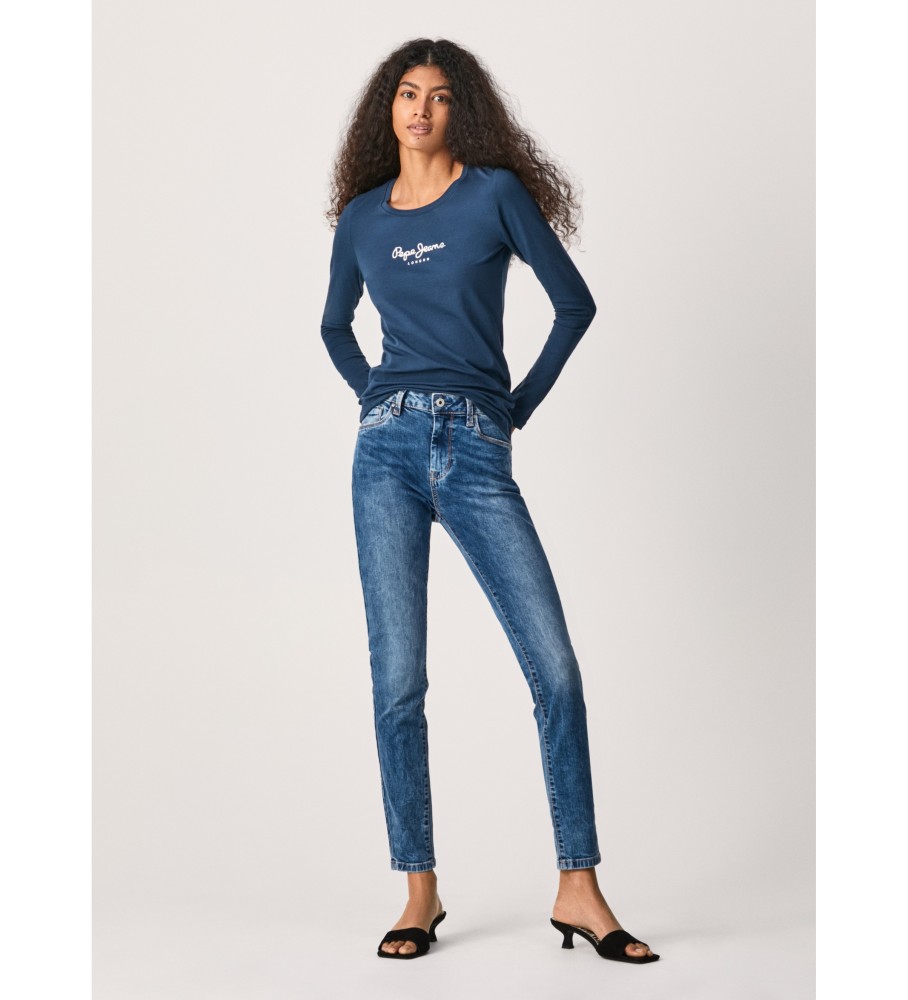 Camiseta Pepe Jeans New Virginia Ls N azul marinho