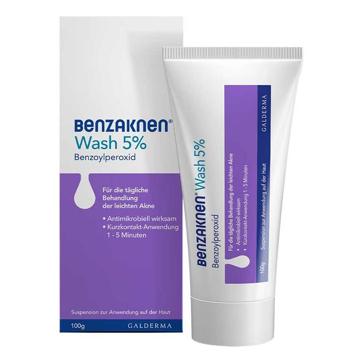 Benzaknen® Wash 5% Suspension bei unreiner Haut und leichter Akne, 100 g