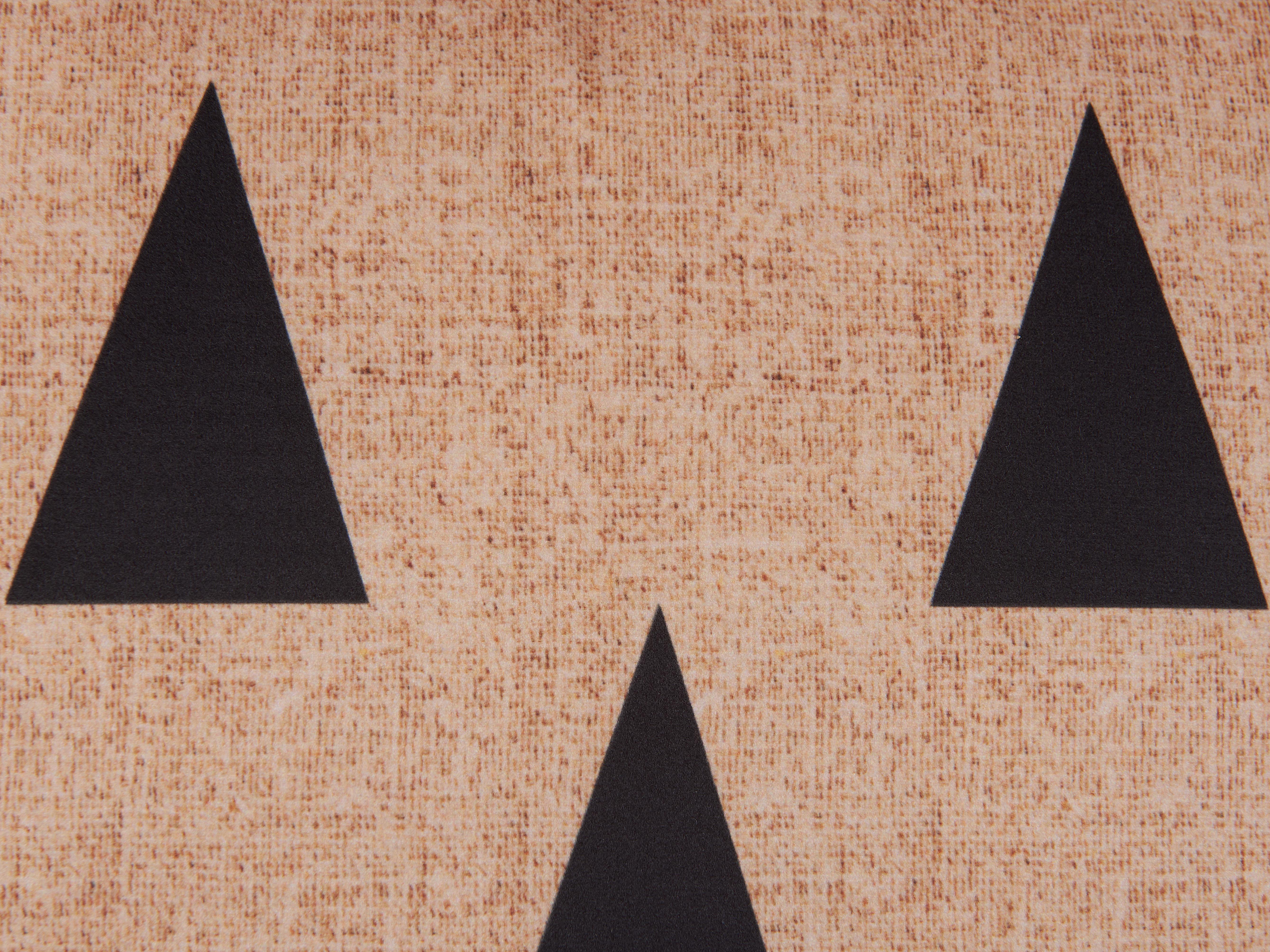 Set van 2 sierkussens SEBES Fluweel 45 x 45 cm Beige abstract patroon