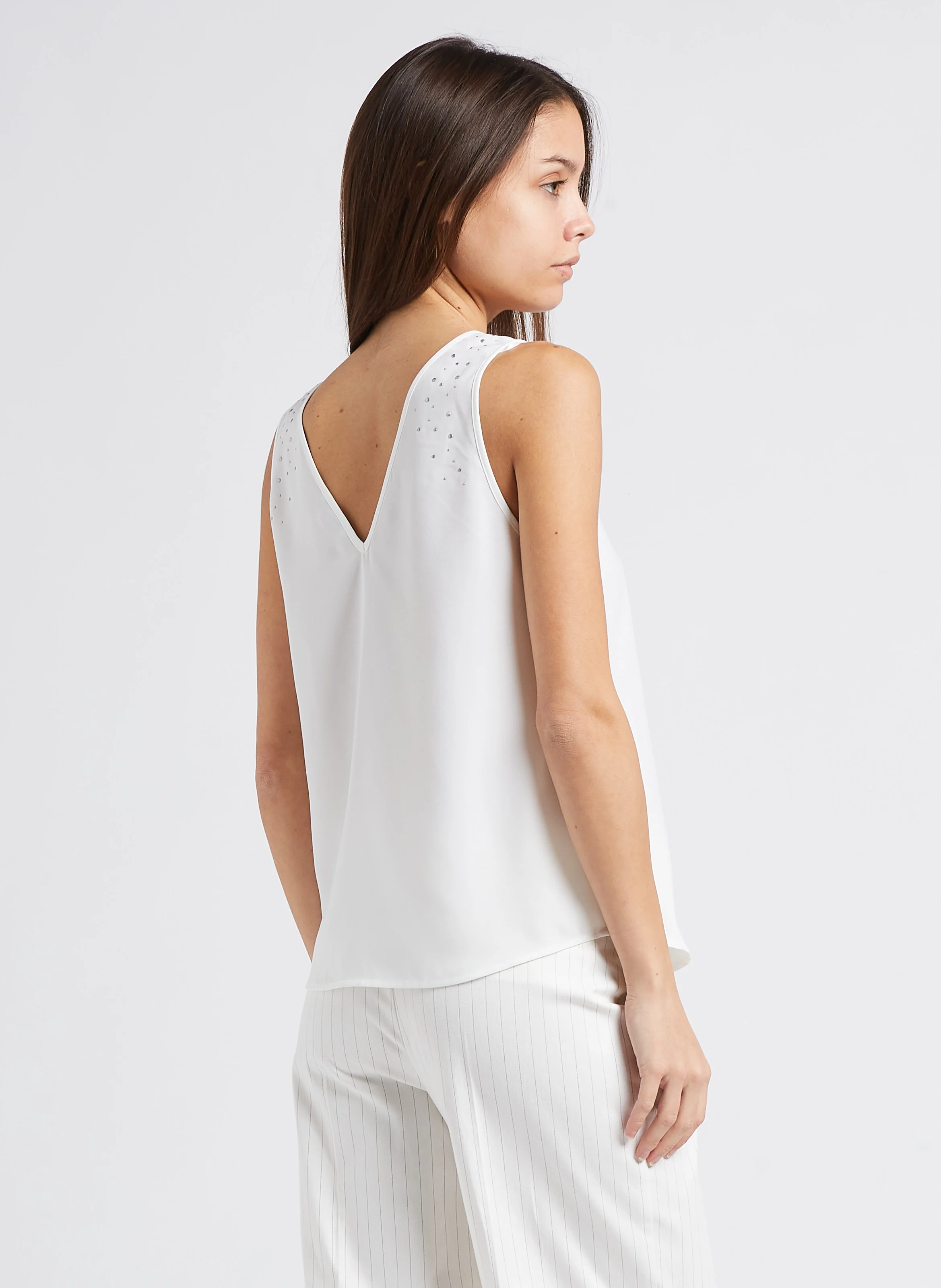 Top col rond | Blanc