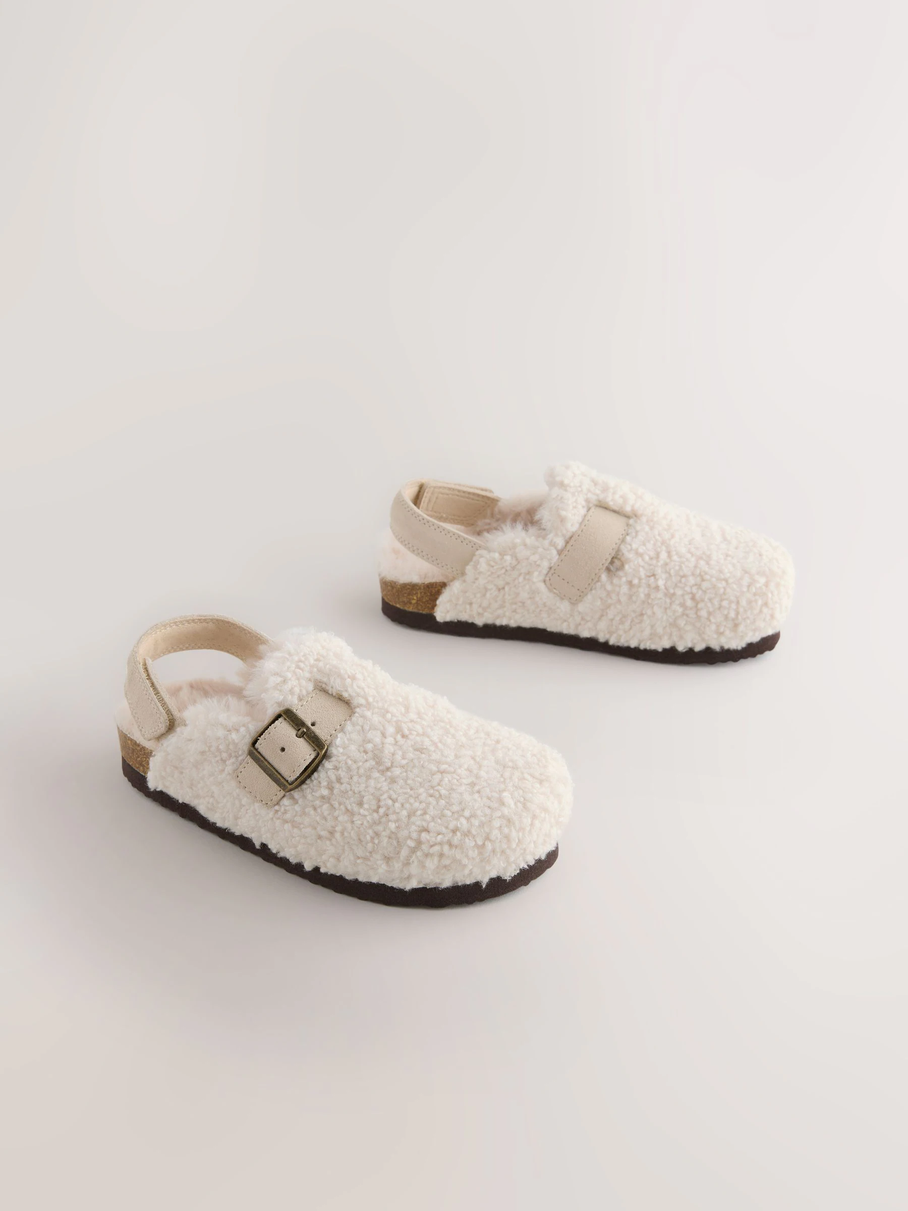 Crèmekleurig borg - Slip-Ons Klompen