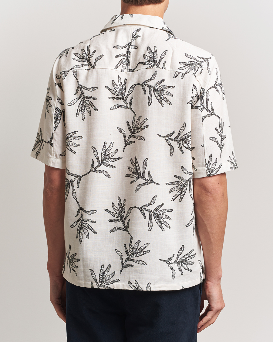NN07 Ole Printed Cotton/Lyocell Resort Shirt Off White