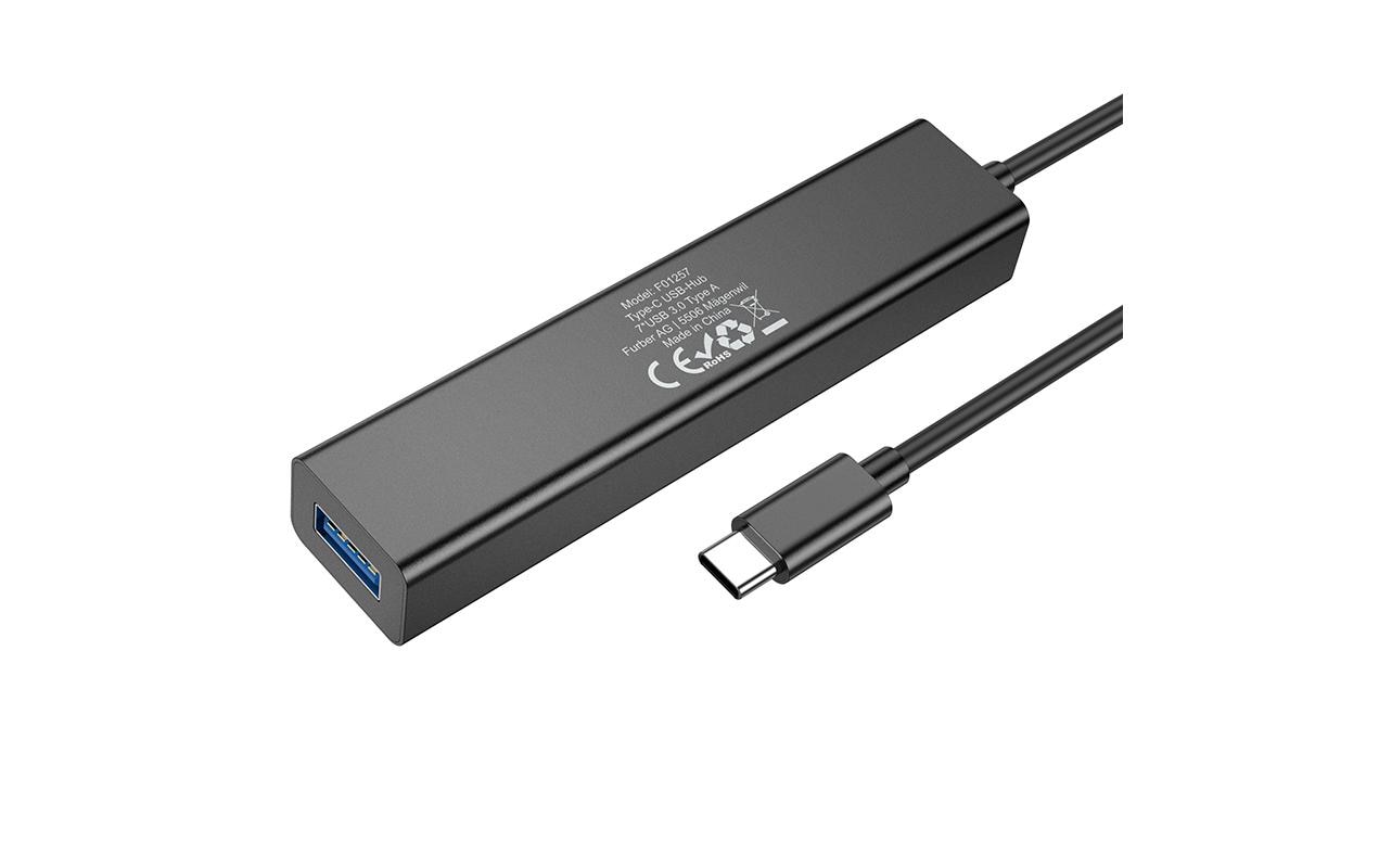 USB-C-Hub 7ALeichter und kompakter Hub mit 7 USB-A-Ports