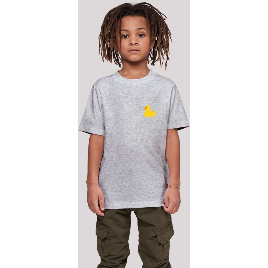 F4NT4STIC T-Shirt Yellow Rubber Duck TEE UNISEX heather grey