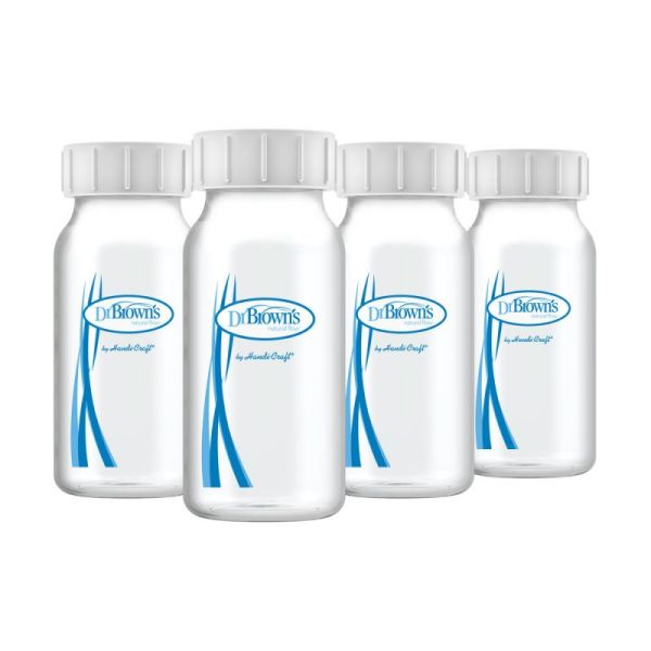 Dr. Brown's Bewaarflesje Standaard Hals Borstvoeding 120ml 4-Pack